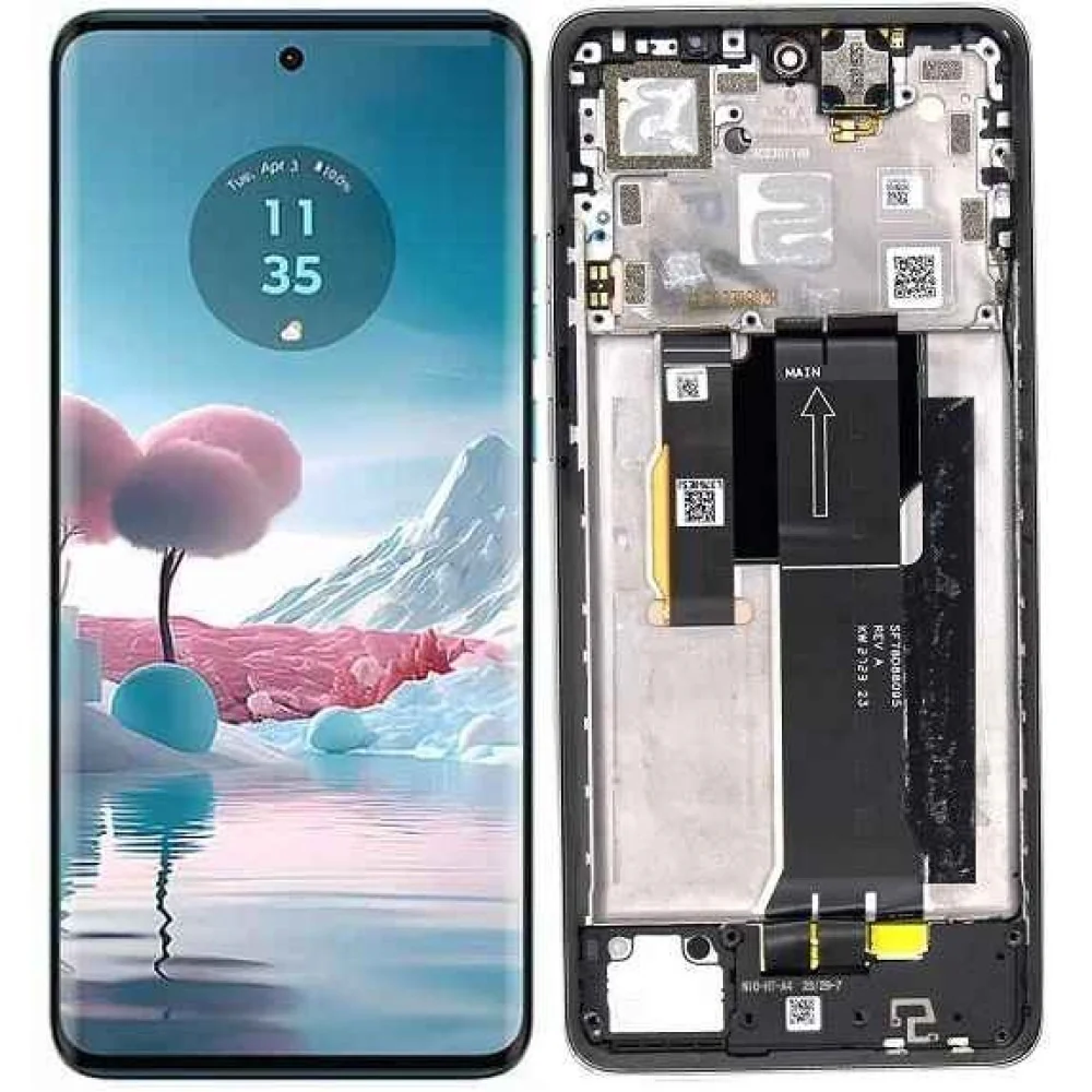 Lcd Display Combo Folder with Frame for Motorola Moto Edge 40 Neo Green