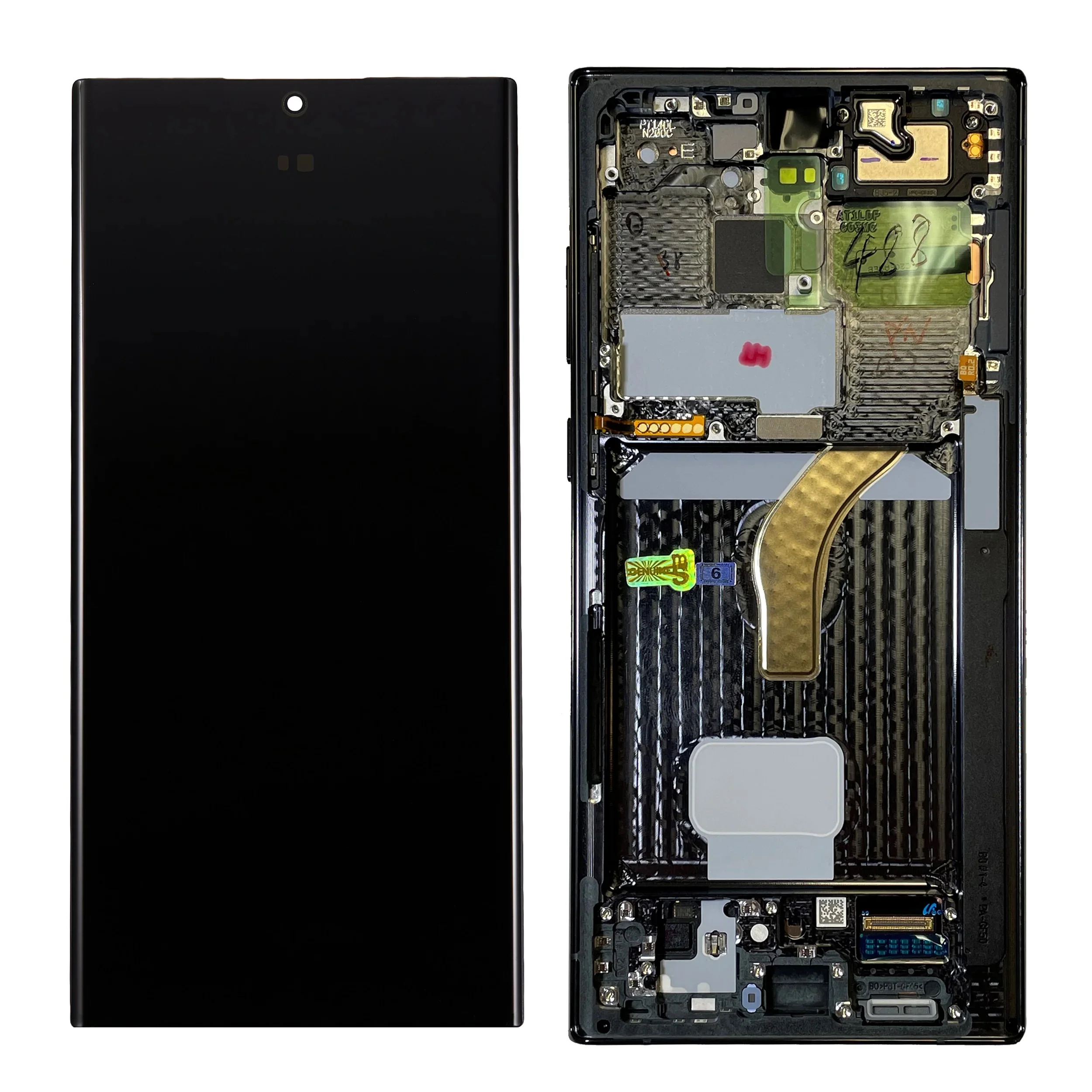 Lcd Display Combo Folder with Frame for Samsung Galaxy S22 Ultra Black