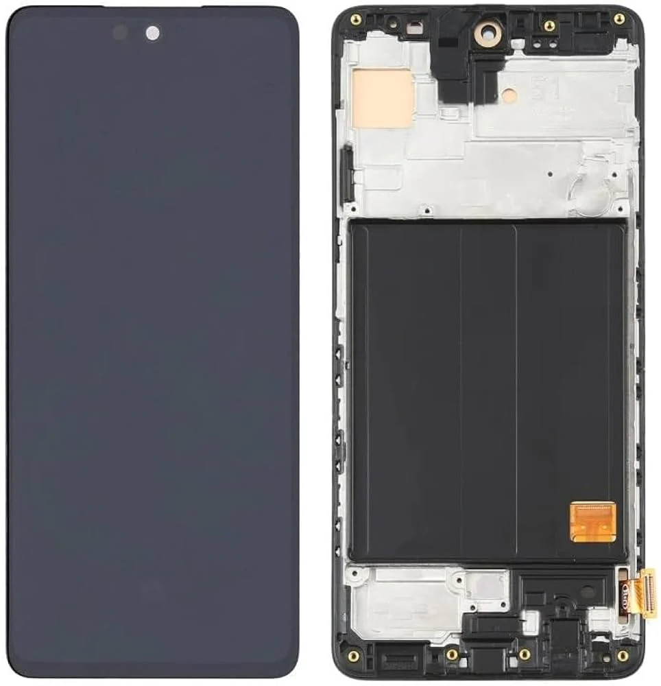 OLED Lcd Display Combo Folder with Frame for Samsung Galaxy A51 Black