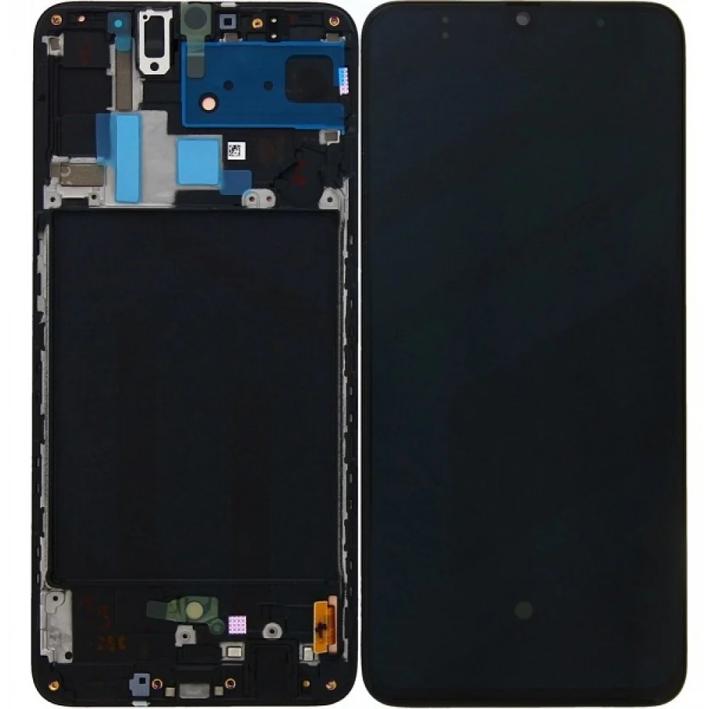 OLED Lcd Display Combo Folder with Frame for Samsung Galaxy A70 Black