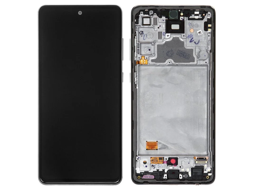 OLED Lcd Display Combo Folder with Frame for Samsung Galaxy A72 Black