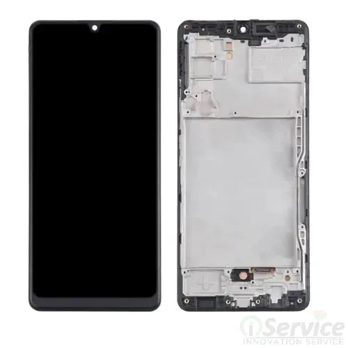OLED Lcd Display Combo Folder with Frame for Samsung Galaxy M42 Black