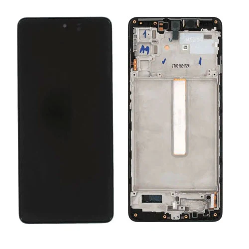OLED Lcd Display Combo Folder with Frame for Samsung Galaxy M52 Black